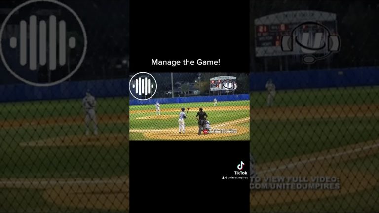 The Art of Game Management: A Guide for Umpires